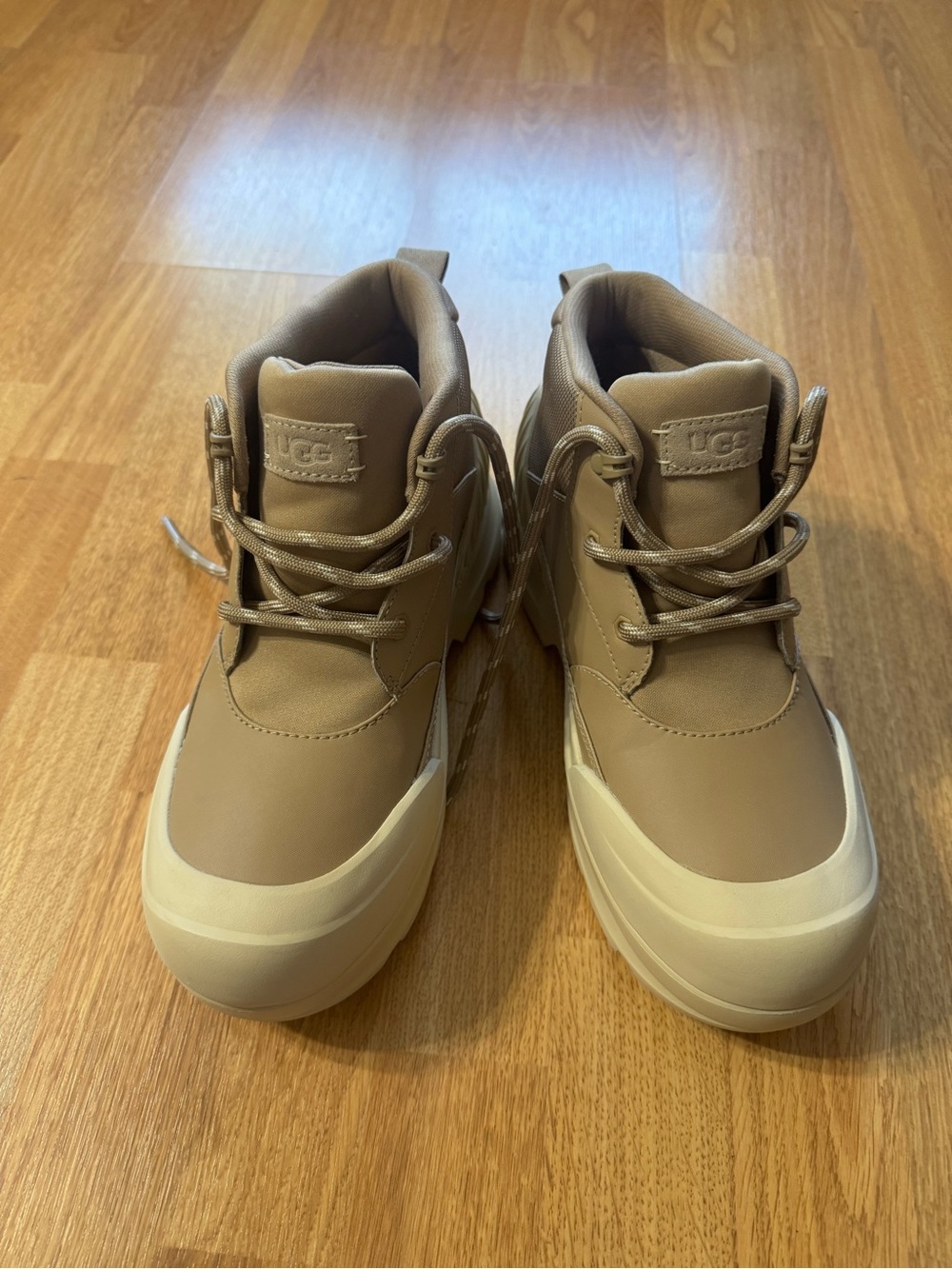 UGG NEUMEL X SAND TEXTILE LEATHER WATERPROOF CHUKKA WOMEN'S RAIN BOOTS SIZE US 9 - Picture 2 of 14